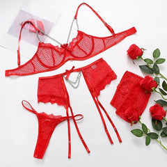 Lingerie Set High Quality Luxury Women's Underwear 3pcs Bra and Panties Set