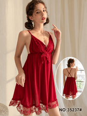 New Design Trim Night Dress Popular Butterfly Embroidered Dress