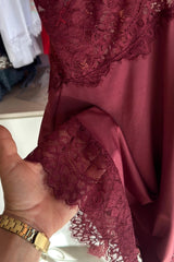 Luna - Robe, Women's Lace Babydoll Nightdress Camisola e Calcinha