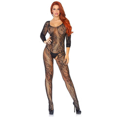 Lingeries Woman Open Crotch Bodystocking Black Bodysuit
