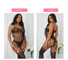 Shinestone Bodystocking Women Fishnet Body Suit
