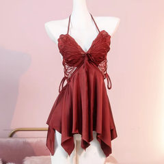 Dream butterfly Silk & Polyster Women's Dress, Best Gift Ever Nightdress